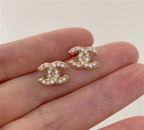 gold diamond chanel studs|Chanel jewelry.